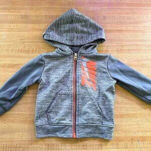 Nike Drifit Toddler Jacket Size 12M Zip Up Lightweight Grey